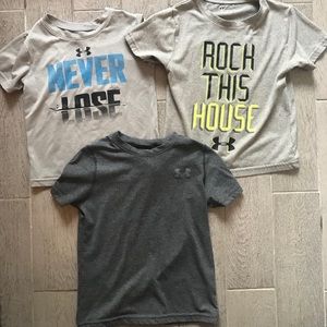 Lot of 3 boys Under Armour short sleeve shirts